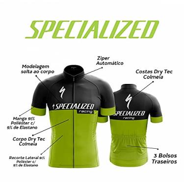Imagem de Camisa de Ciclismo Modelo Specialized Green Manga Curta