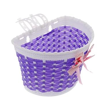 Imagem de Cestos Bowknot Front Shopping Basket Destacável Girl, Roxa