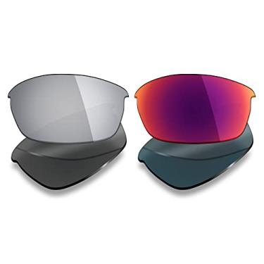 Imagem de Mryok 2 pares de lentes polarizadas de substituição para óculos de sol Oakley Flak Jacket – Opções