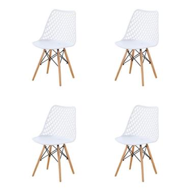 Imagem de Conjunto com 4 Cadeiras Deva Eiffel Branco