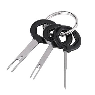 Imagem de Conjunto de ferramentas de remoção de terminais de fio com 3 peças, kit de ferramentas de extração de pino de extração de liberação de terminais automáticos, conector de crimpagem de fiação (cabo de alimento)