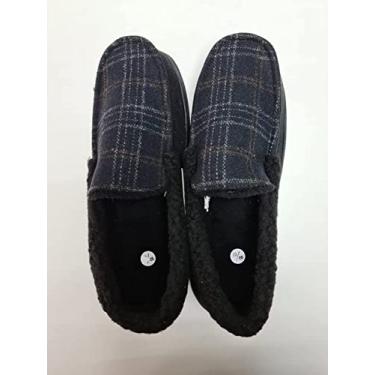 Imagem de Pantufa Sapato Masculino Diplomata Liang-M8185 Tamanho:43-44;Cor:Preto Xadrez