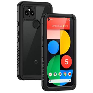 Imagem de Lanhiem Capa para Pixel 5, IP68 à prova d'água à prova de poeira e à prova de choque com protetor de tela integrado, capa protetora subaquática de corpo inteiro para Google Pixel 5 (2020),