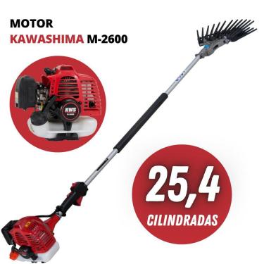 Imagem de Derriçadeira Mãozinha Dupla de Café Kawashima KWD2600DL Robusta e Econômica com Motor M-2600 25,4 Cilindradas á Gasolina 2 Tempos Haste Longa 1500mm