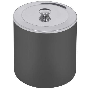 Imagem de Lixeira Tramontina com Tampa Útil em Inox Preta - 5 L