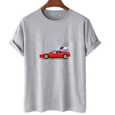 Imagem de Camiseta feminina algodao Bmw M1 Carro de corrida vermelho