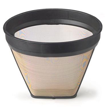 Imagem de Filtro de café reutilizável HIC Gold Tone , filtro número 2, infusão de 2 a 6 xícaras