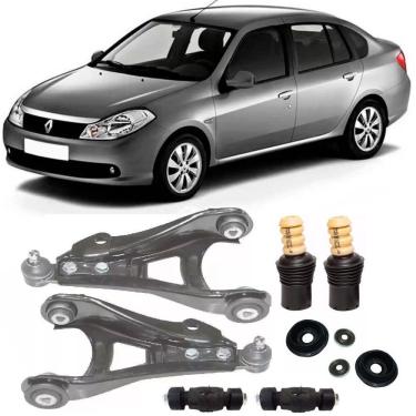 Imagem de Bandeja + Kit Batente + Bieleta Renault Symbol Dianteira 2009 Até 2013 O Par