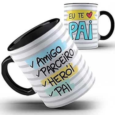 Imagem de Caneca preta papai amigo parceiro pai