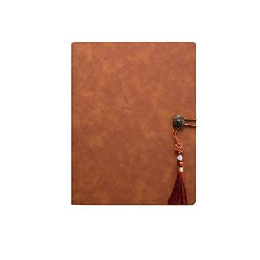 Imagem de A6 A5 B5 Caderno Espiral de Couro Falso e Diário Caderno de Capa Dura Agenda Organizador Recarregável, B5 Marrom