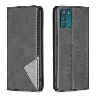 Imagem de HONGYAN Capa de telefone Para Motorola Moto G42 4G Prismatic Invisible Magnetic Leather Telefone Capa protetora
