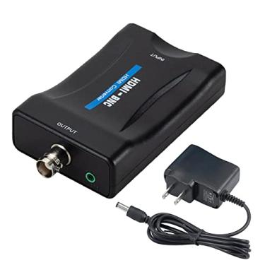 Imagem de Conversor adaptador HDMI para BNC - vídeo digital HD em fêmea BNC conector coaxial caixa composta com saída de áudio de 3,5 mm para câmera de segurança PS3 PS5 DVD DVR CVR CCTV imagem coaxial analógico CVBS sinal monitor TV