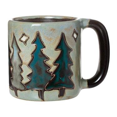 Imagem de Uma (1) coleção MARA STONEWARE – Caneca de jantar colecionável de 473 ml – Design de pinheiro