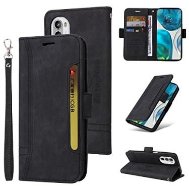 Imagem de Telefone Flip Covers Compatível com Motorola MOTO G52/G82 Carteira, Couro Premium Flip Carteira Magnética Capa de Telefone Capa de Telefone à Prova de Choque TPU Interior para Mulheres/Homem com titul