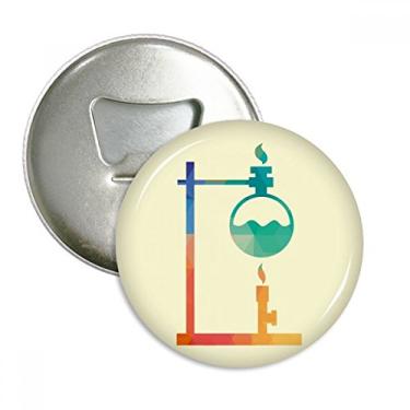 Imagem de Abridor de garrafas de química redondo aquecido com ímã de geladeira emblema multifuncional