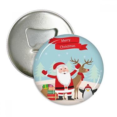 Imagem de Emblema multifuncional de Natal, Papai Noel, Alce, Pinguim, festival, abridor de garrafas, ímã de geladeira