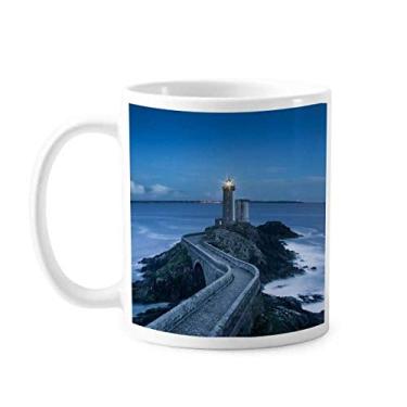 Imagem de Caneca moderna Ocean Dark Tower Picture Art Deco presente cerâmica xícara de café porcelana louça