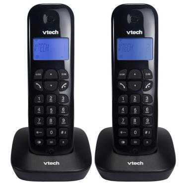 Imagem de Telefone Vtech VT680 MRD2 Sem Fio Digital Id. Chamadas Combo Base + Ramal Preto