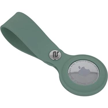 Imagem de Nandos-Store - Capa AirTag compatível com Apple AirTags - Capa protetora de silicone antiarranhões para chaveiro, mochilas, localizador de carteira - NSmart_store (Airtag 2021, Verde cyan)