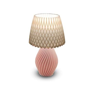 Imagem de Abajur Luminária De Mesa Sala Quarto Moderno Com Lâmpada led BiVolt (Salmão)