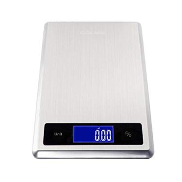 Imagem de balança digital de cozinha pequena balança eletrônica 5kg cozinha doméstica cozimento de alta precisão para alimentos design fino material abs