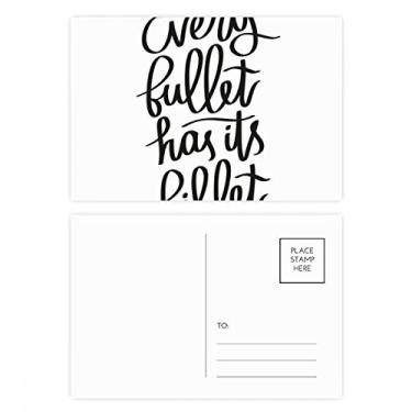 Imagem de Every Bullet Has Its Billet Conjunto de cartões postais de aniversário Cartão de agradecimento