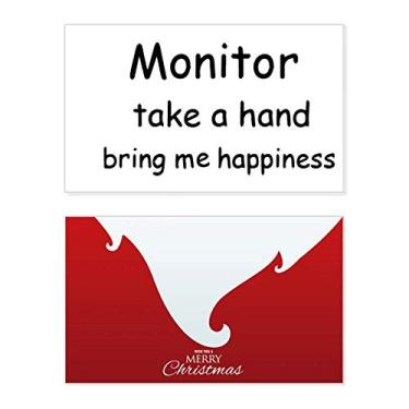 Imagem de Monitor Take A Hand Bring Me Happiness Holiday Merry Christmas Cartões de parabéns Mensagem de Natal