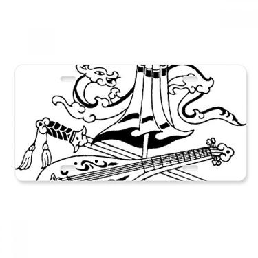 Imagem de DIYthinker Guarda-chuva chinês espada dragão desenho placa de carro decoração de aço inoxidável acessório