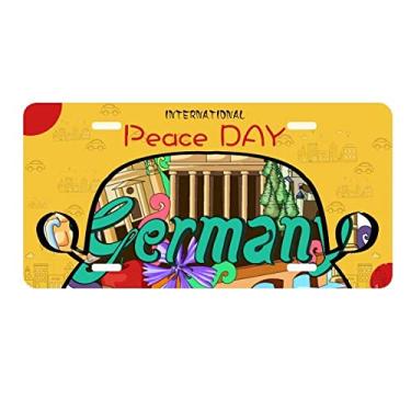 Imagem de DIYthinker Placa de carro New Swan Stone Castle Beer Germany Graffiti Decoração de carro Dia da Paz