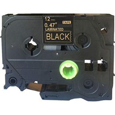Imagem de Fita TZ 334 Compatível P/Rotulador BROTHER 12mm Gold/Black