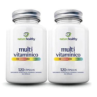 Imagem de COMBO c/ 2 - MULTIVITAMÍNICO 13 VITAMINAS + 10 MINERAIS c/ 120 NATURE HEALTHY