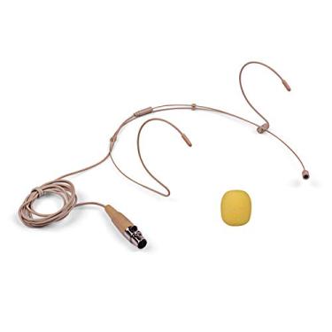 Imagem de Domary Microfone de cabeça leve e microfone condensador Microfone de 3 pinos Miniplugue XLR para transmissor bodypack sem fio