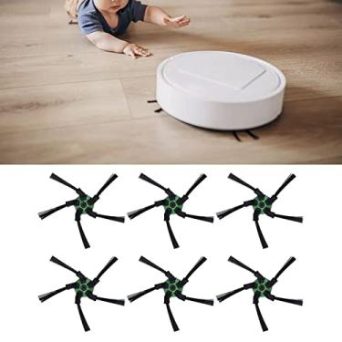 Imagem de GLOGLOW Escovas laterais, 6 peças de escovas laterais para robô de varredura de substituição para escovas laterais de substituição para aspirador de pó Peças para escova