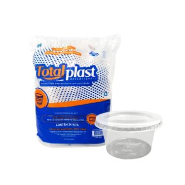 Imagem de Pote Redondo 250ML 24und TotalPlast (Transparente)