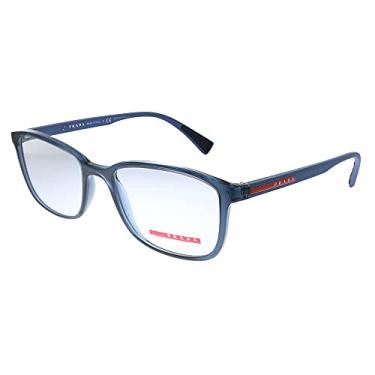 Imagem de Óculos Prada Linea Rossa Lifestyle PS 04IV CZH1O1 Transparente Plástico Azul Retângulo...