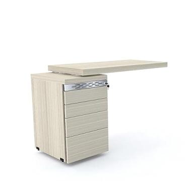 Imagem de Mesa Complemento 106 x 50 cm Pé Gaveteiro 4 Gavetas Pe50 em Mdp Cor Nogueira Casablanca