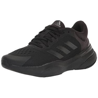 Imagem de adidas Tênis de corrida feminino Response Super 3.0, Preto/Preto/Branco, 5.5