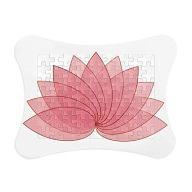 Imagem de Moldura de quebra-cabeça de flor de lótus com ilustração de flor de planta, enfeite de quebra-cabeça