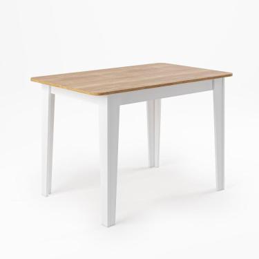 Imagem de Mesa de Jantar Retangular 110x68cm Nicoli Mel/Branco
