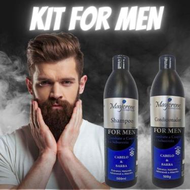 Imagem de Kit De Tratamento Shampoo Condicionador Cabelo E Barba For Men 500ml M