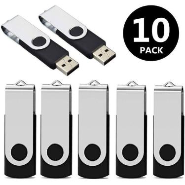 Imagem de Pendrive Aiibe 32GB USB 3.0, pacote com 10 unidades, preto