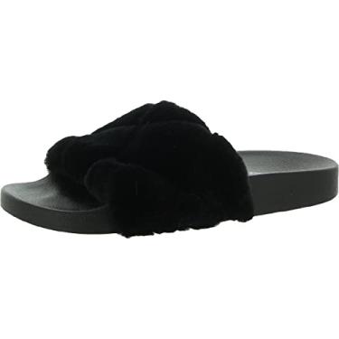 Imagem de Steve Madden Pantufa Snooze Feminina, Preto, 5