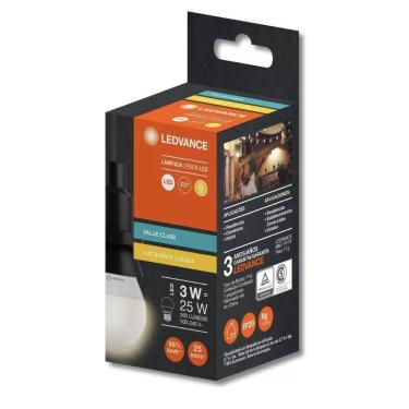 Imagem de Lâmpada LED Bolinha 3W 2700K Bivolt E27 Osram