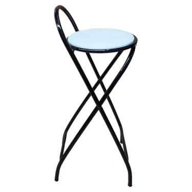 Imagem de Banqueta Alta Articulável e Dobravel com 70 cm de Altura (Assento Branco)