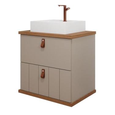 Imagem de Gabinete Banheiro em Mdf com Cuba 60cm Mgm Milano Cinza