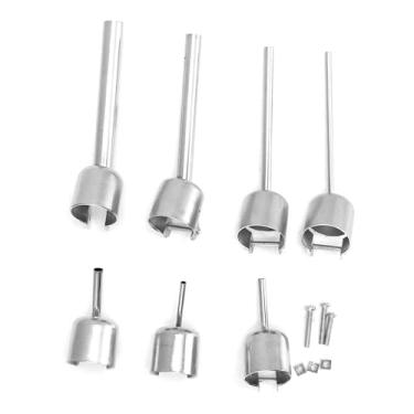 Imagem de 7 peças bocal de ar quente universal para estação de soldagem bocais de ar de cotovelo 10x10 8x8 5x5 4x4 3x3 7 pçs/conjunto de pistolas de ar quente kit de bocais
