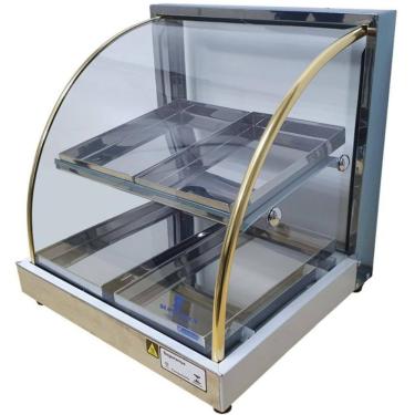Imagem de Estufa para Salgados Dupla com 4 Bandejas Vidro Curvo - Supritecs Equipamentos