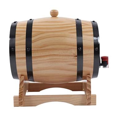 Imagem de Barris de pinheiro de vinho autofabricado barris de envelhecimento de pinho de vinho barris de cerveja de madeira bar Cate Barbe Shop Barril de vinho (5L)