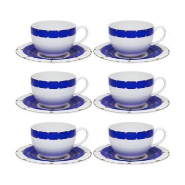 Imagem de Jogo de xícaras chá em porcelana Strauss Folies 270ml 6 peças