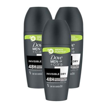 Imagem de Kit 3 Desodorante Dove Men + Care Invisible Dry Roll-On Antitranspiran
